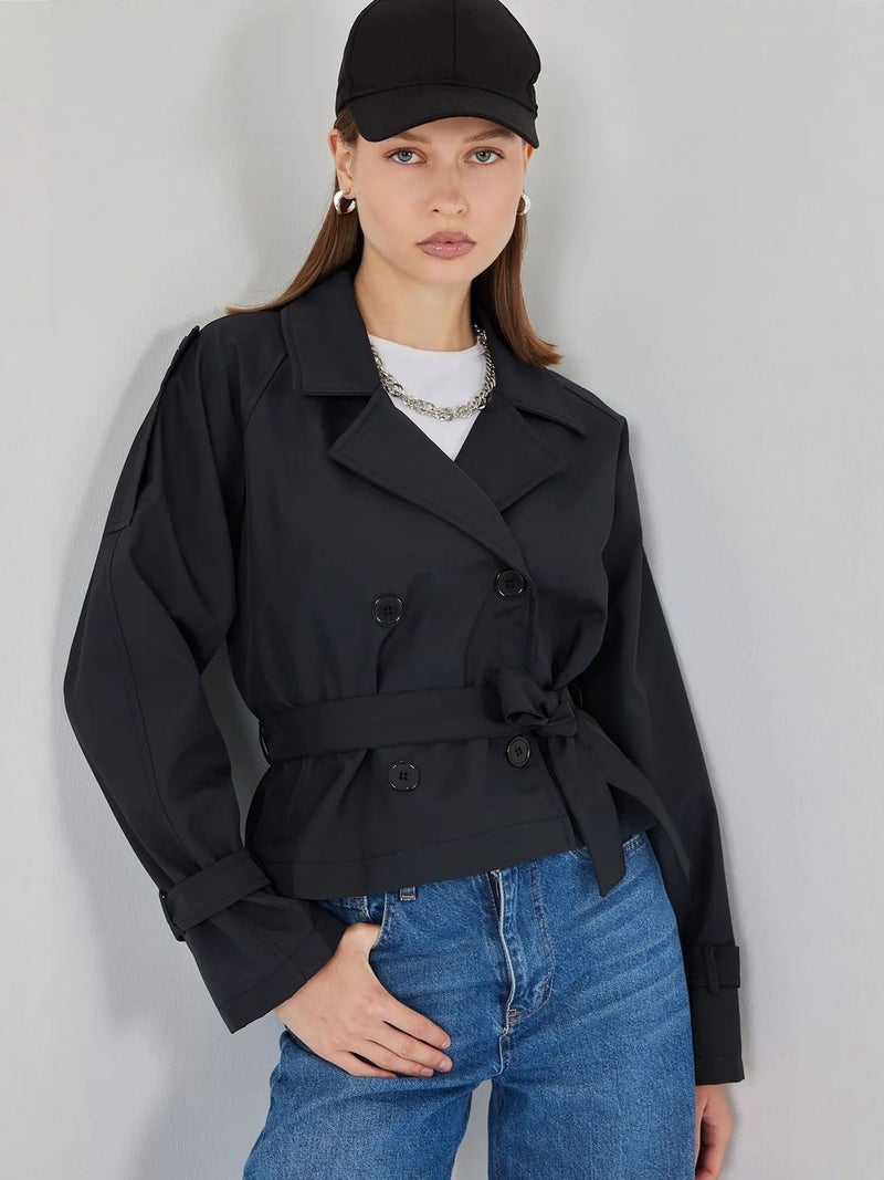 BIG DART BDART Short Belted Trench Coat - Image 1