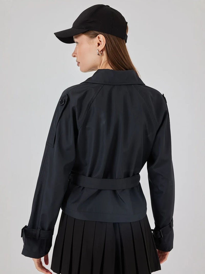BIG DART BDART Short Belted Trench Coat - Image 5