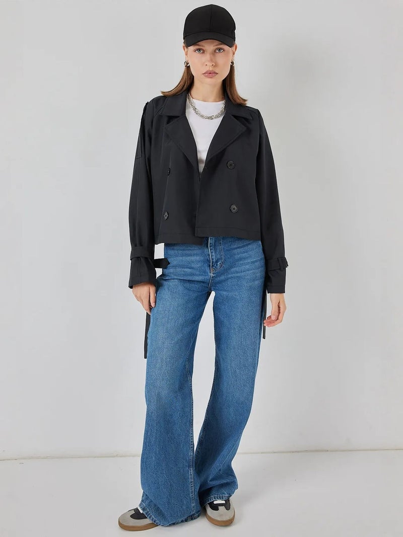 BIG DART BDART Short Belted Trench Coat - Image 2