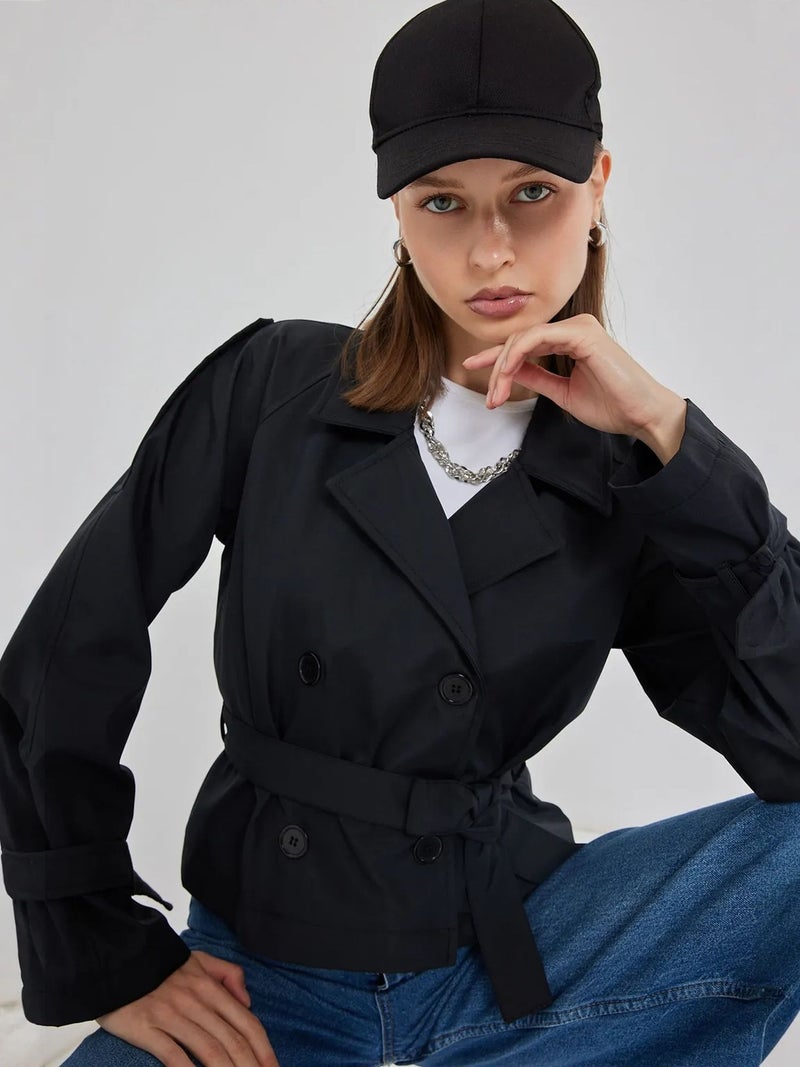 BIG DART BDART Short Belted Trench Coat - Image 4