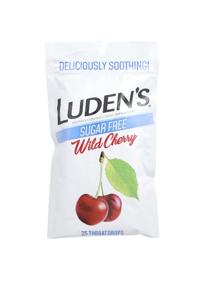 LUDEN'S Luden's, Pectin Lozenge/Oral Demulcent, Sugar-Free, Wild Cherry, 25 Throat Drops  - Image 1