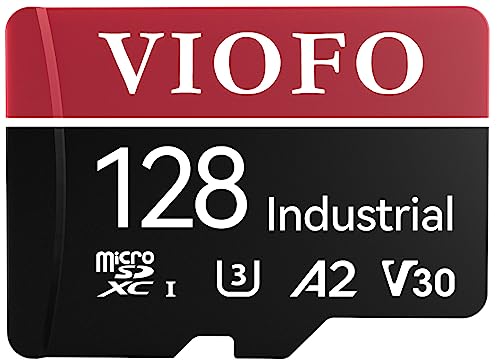 VIOFO 128GB Industrial Grade High Endurance microSDXC Card for Dash Cam Security Camera U3 A2 V30 up to 100MBs 4K UHD Continuous Loop Recording High Temperature Resistant Adapter Included - Image 1
