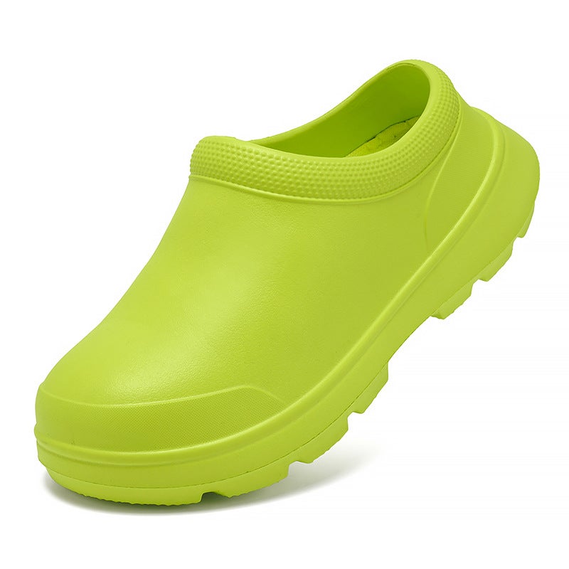 Work Shoes Women''s Non-slip Waterproof Oil-proof Wear-resistant Chef Shoes Black Nurse Shoes White Step-in Shoes - Image 1