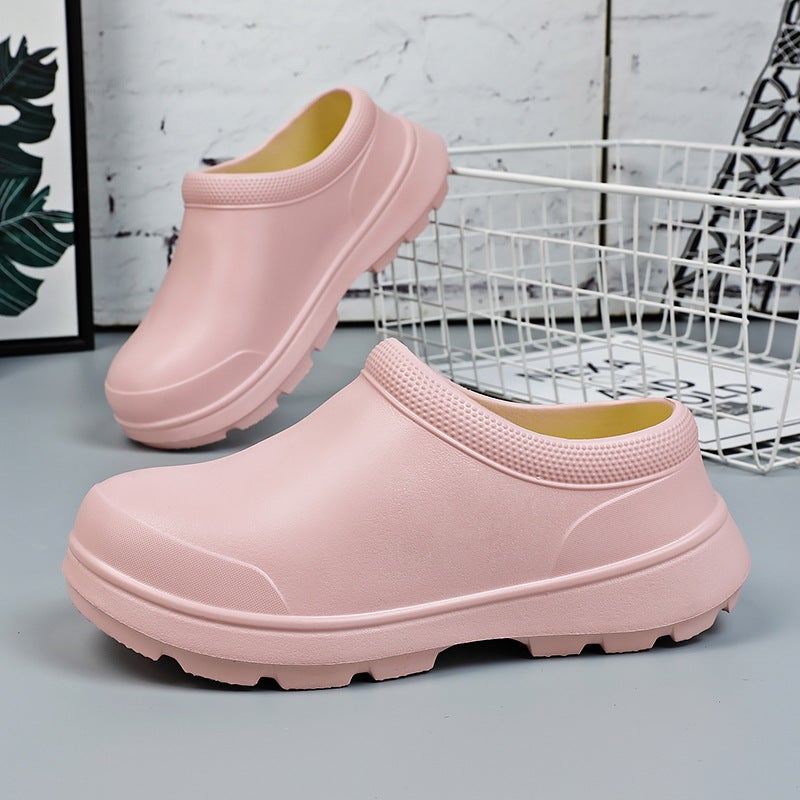 Work Shoes Women''s Non-slip Waterproof Oil-proof Wear-resistant Chef Shoes Black Nurse Shoes White Step-in Shoes - Image 5