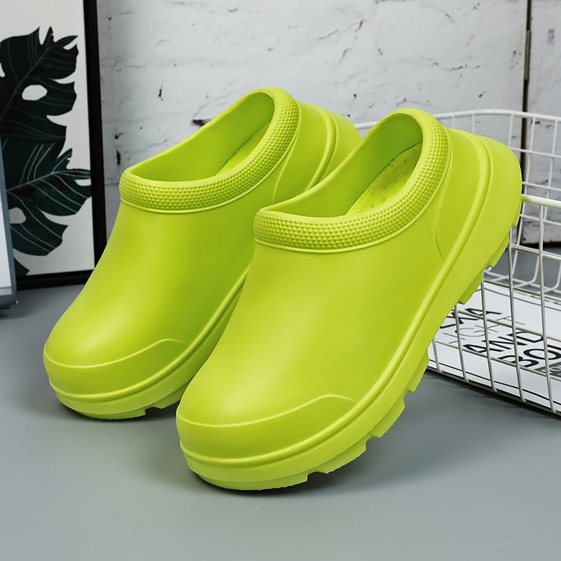 Work Shoes Women''s Non-slip Waterproof Oil-proof Wear-resistant Chef Shoes Black Nurse Shoes White Step-in Shoes - Image 3