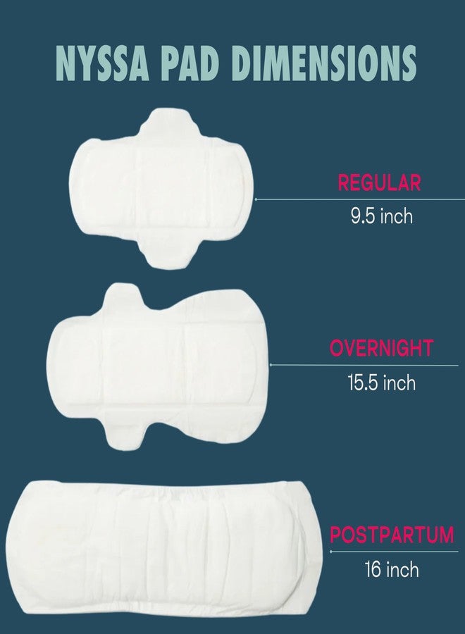 Nyssa Postpartum Pads, 16" Long, Ultra-Absorbent Organic Cotton, 2 Pack (16 Pads Total - Image 3