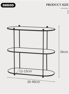 DUNISO 3-Tier Countertop Organizer, Acrylic Bathroom Organizer Countertop Vanity Organizer, Kitchen Spice Counter Organizers, Perfume Tray for Bedroom Skincare Storage Rack  - Image 4