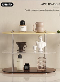 DUNISO 3-Tier Countertop Organizer, Acrylic Bathroom Organizer Countertop Vanity Organizer, Kitchen Spice Counter Organizers, Perfume Tray for Bedroom Skincare Storage Rack  - Image 3