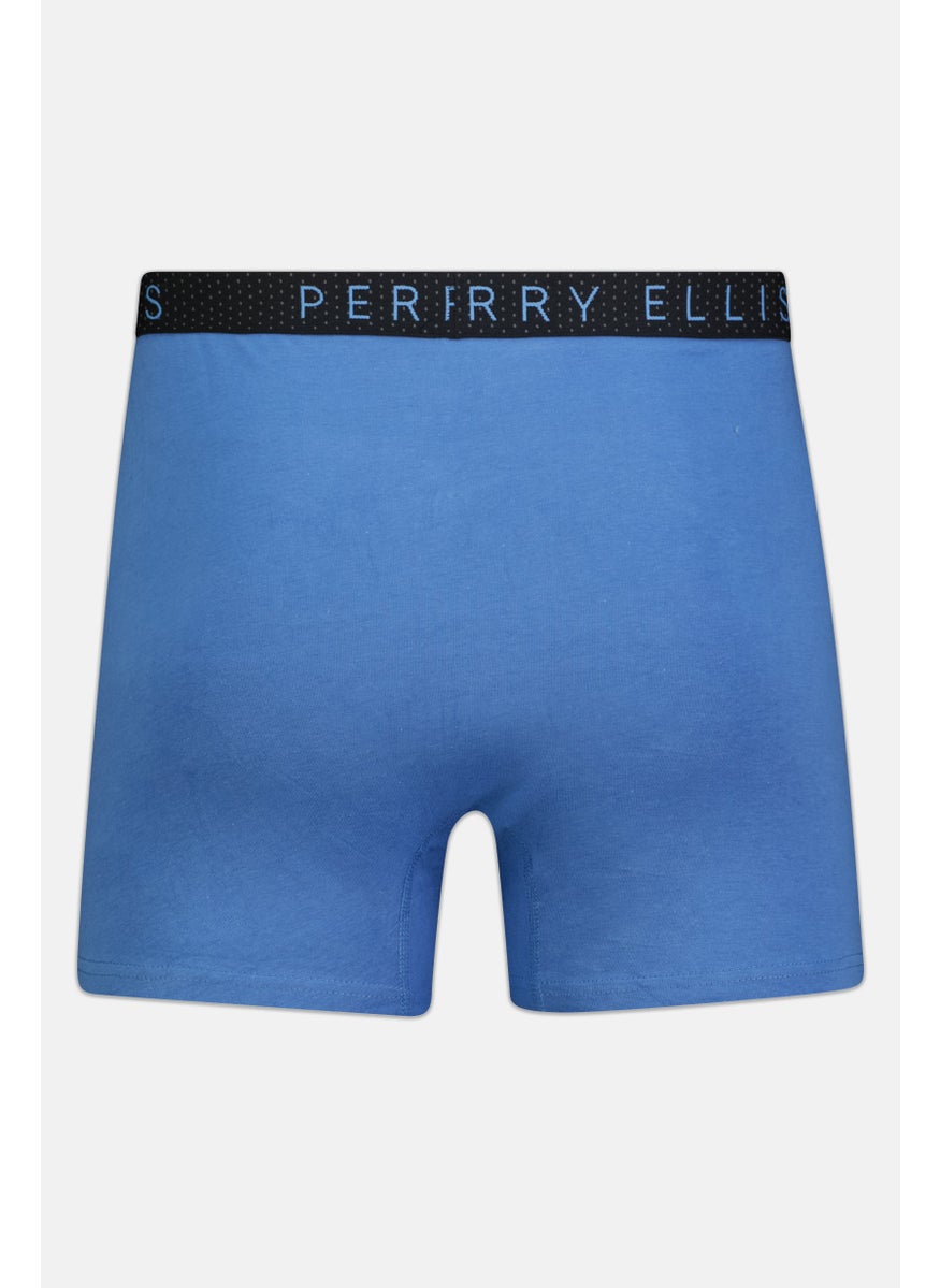 PERRY ELLIS Men 3 Pack Brand Logo Boxer Briefs, Multicolor  - Image 3