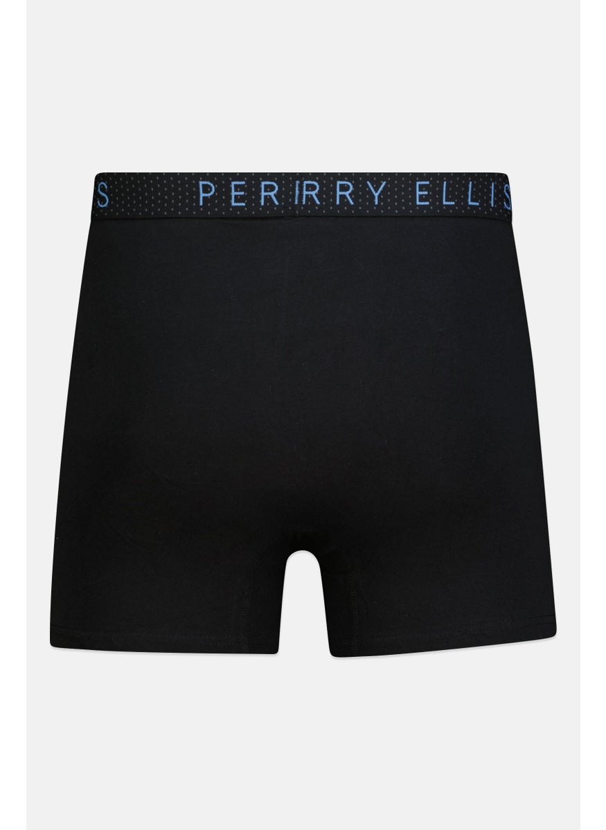 PERRY ELLIS Men 3 Pack Brand Logo Boxer Briefs, Multicolor  - Image 4
