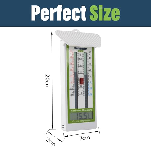 Thermometer World Digital Max Min Thermometer Classic Design - Wall Mounted Temperature Monitor for Garden, Greenhouse or Home - Image 3