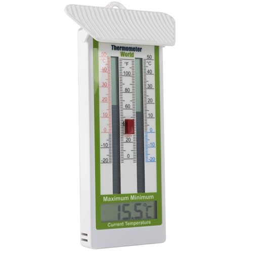 Thermometer World Digital Max Min Thermometer Classic Design - Wall Mounted Temperature Monitor for Garden, Greenhouse or Home - Image 1