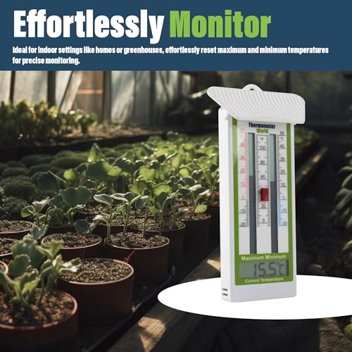 Thermometer World Digital Max Min Thermometer Classic Design - Wall Mounted Temperature Monitor for Garden, Greenhouse or Home - Image 5