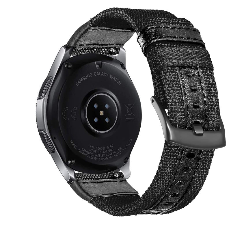 Olytop Galaxy Watch 46mm Bands, Galaxy Watch 3 45mm Band, Gear S3 Frontier Bands, 22mm Nylon Sports Replacement Strap Wristband for Samsung Galaxy Watch 46mm 2019/3 45mm/ Gear S3-2 Pack - Image 5