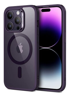 Generic iPhone 14 Pro Max Case, MagSafe Phone Case Supports Magnetic Wireless Charging, Shockproof Military-Grade Protection, Smooth Grip, Classic Hybrid Cover for iPhone 14 Pro Max, Clear Purple  - Image 1