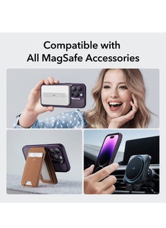 Generic iPhone 14 Pro Max Case, MagSafe Phone Case Supports Magnetic Wireless Charging, Shockproof Military-Grade Protection, Smooth Grip, Classic Hybrid Cover for iPhone 14 Pro Max, Clear Purple  - Image 5