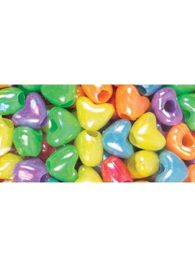 Cousin DIY Fun Pack Acrylic Heart Beads 210/Pkg-Assorted, Assorted Colors - Image 5
