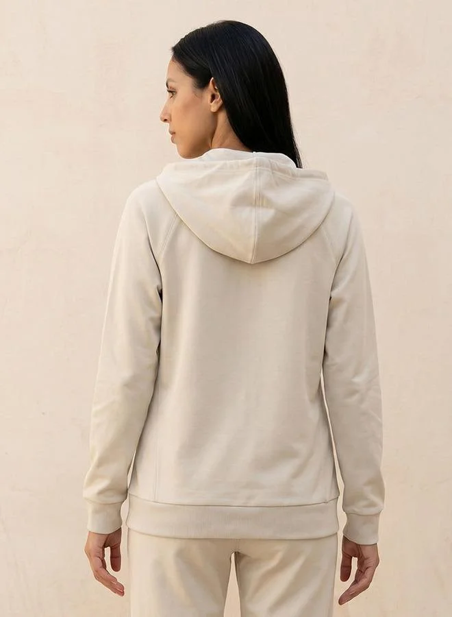 Splash Active BEIGE 2-Way Stretch Hoodie for Women | Best Price UAE