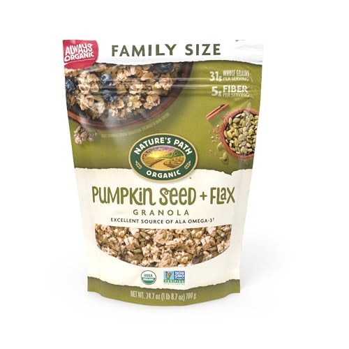 Nature's Path Organic Pumpkin Seed + Flax Granola, 24.7 oz (Pack of 1), Non-GMO - Image 1