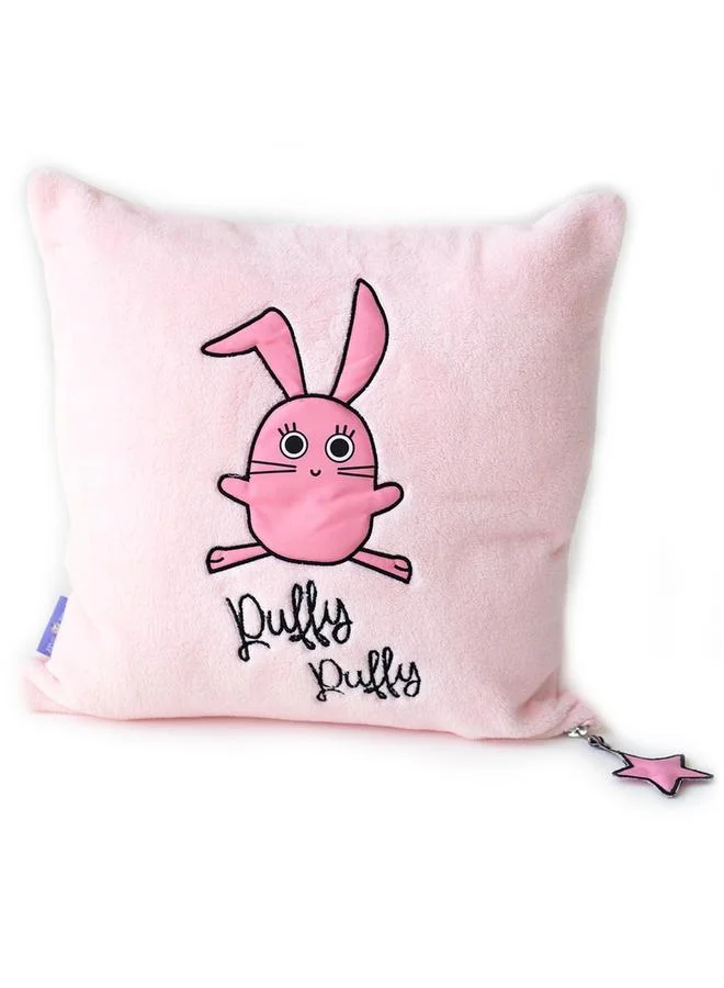 Milk&moo Girls Chancin Embroidered Pillow Cotton Pink, 40x40cm
