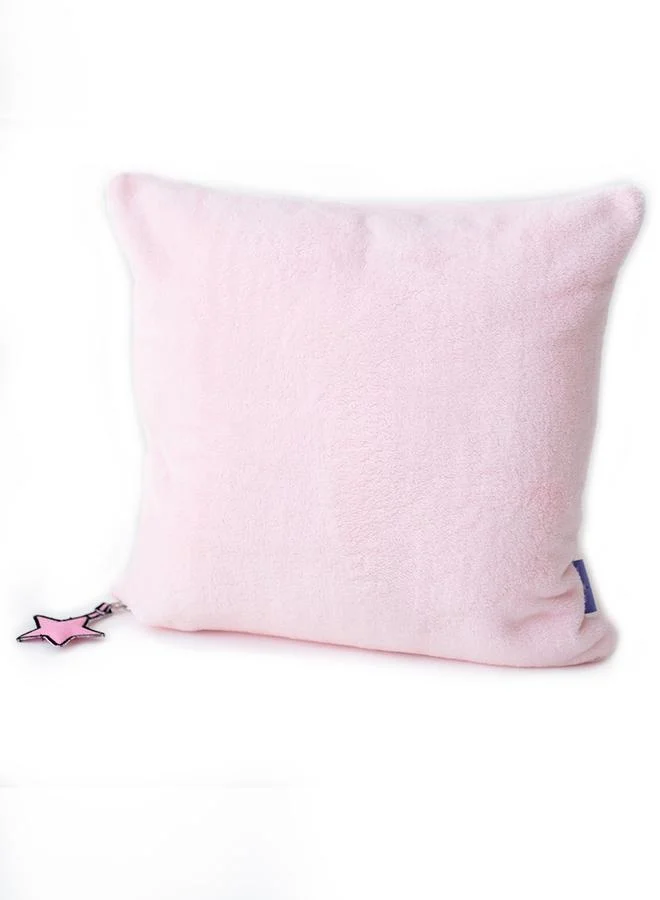 Milk&moo Girls Chancin Embroidered Pillow Cotton Pink, 40x40cm