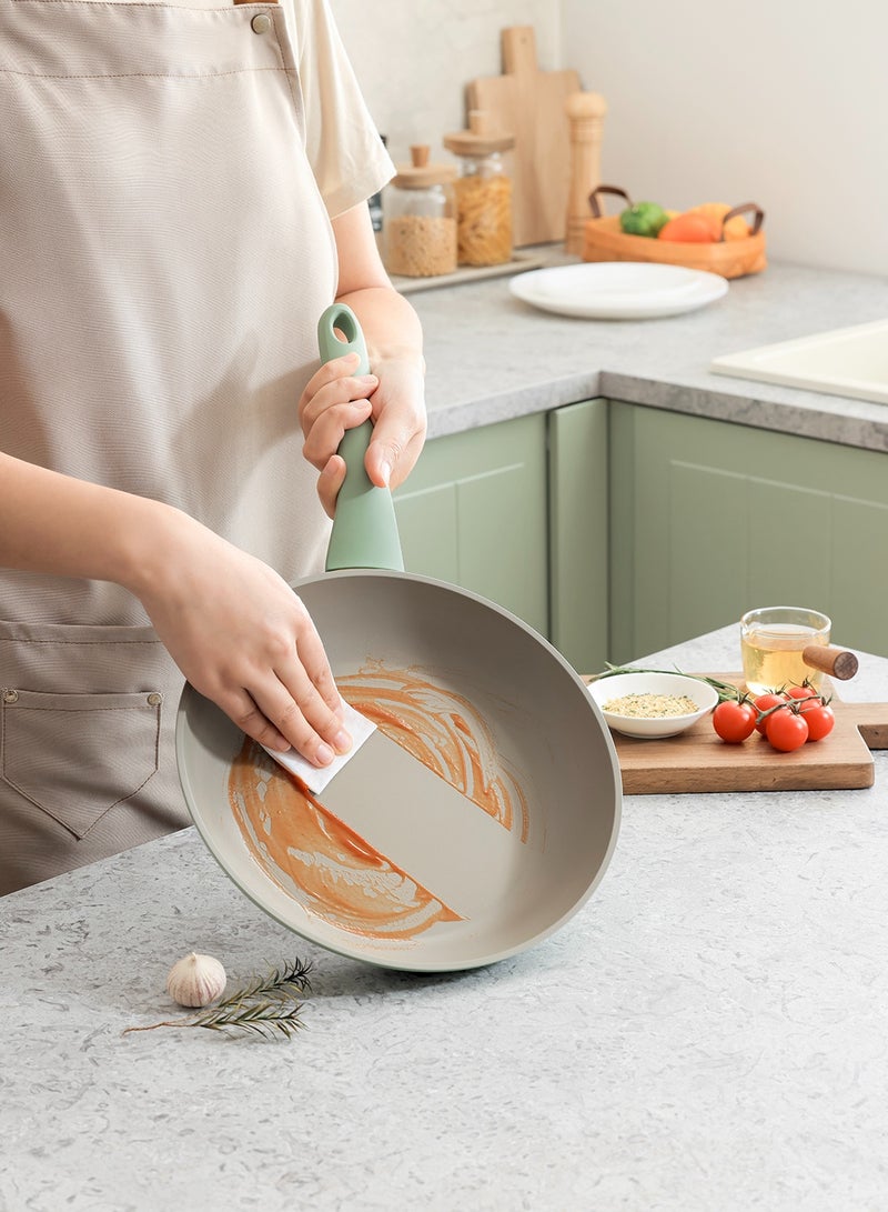 Sensarte مجموعة أواني ومقالي SENSARTE غير لاصقة، 18 قطعة مجموعة أواني طهي غير لاصقة، مجموعة أواني مطبخ للطبخ بالحث، خضراء - Image 5