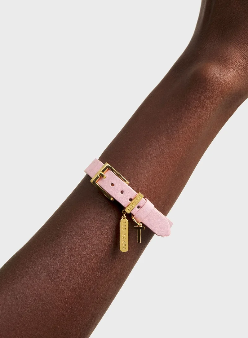 Ted Baker Brielli Buckle Up Sparkle Bar Leather Bracelet