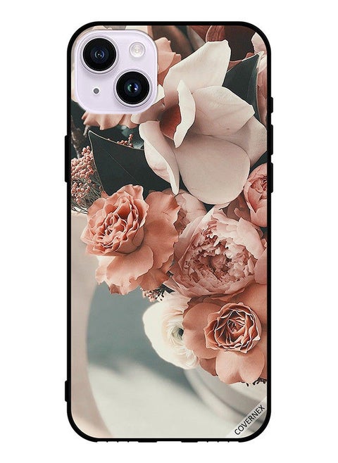 Protective Case Cover For Apple iPhone 14 Bouquet Of Beautiful Peach Flowers