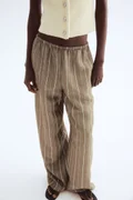 H&M brown with white stripes