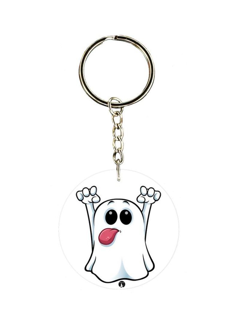 RKN Cartoon Ghost Printed Keychain
