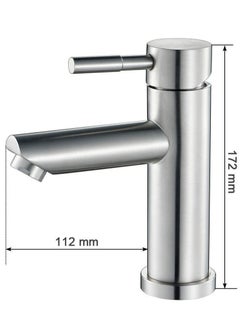In Air Modern Basin Faucet Bathroom Chrome Brushed Faucet Deck Mounted Basin Sink Tap Mixer Hot Cold Water Stainless Steel Faucet  - Image 3