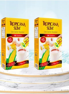 Tropicana Slim 2-Piece Low Calorie Sweetener 100 Sachets  - Image 1