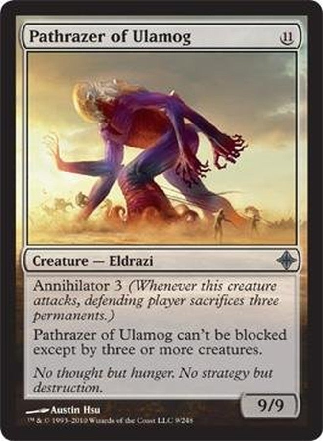Magic The Gathering - Pathrazer of Ulamog - Single Card - Colorless Creature - Eldrazi - 9/9 Power/Toughness - Annihilator 3 - Ungraded - Uncommon - Rise of the Eldrazi - 1 Card