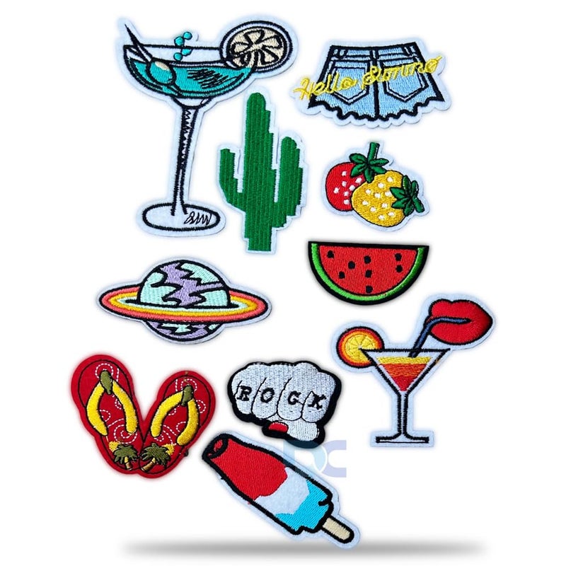 Daily Crafts Daily Crafts 9 pcs Retro Iron on Patches for Clothing Cute Iron on Knee Patches Boho Jean Patches Chenille Patches Vintage Patches Embroidered Applique for Kids Clothes DIY Backpack Shirts Pants - Image 1