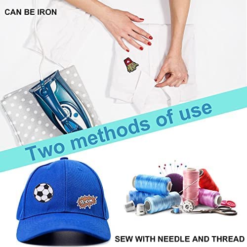 Daily Crafts Daily Crafts 9 pcs Retro Iron on Patches for Clothing Cute Iron on Knee Patches Boho Jean Patches Chenille Patches Vintage Patches Embroidered Applique for Kids Clothes DIY Backpack Shirts Pants - Image 5