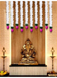 Jh Gallery Plastic Handmade Lotus Artificial Flower Gajra Wall And Door Hanging