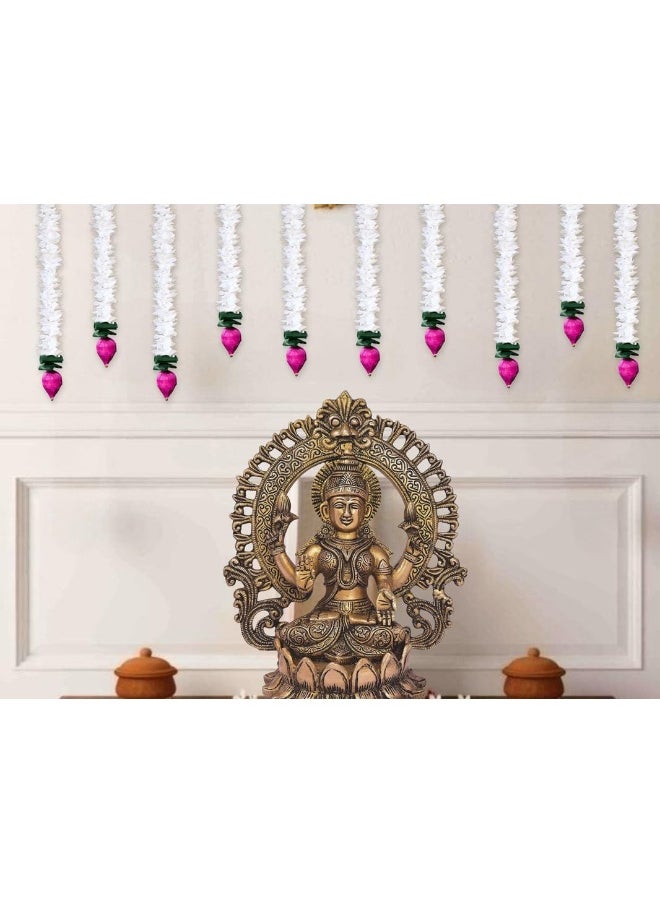Generic - Jh Gallery Plastic Handmade Lotus Artificial Flower Gajra Wall And Door Hanging - Image 1