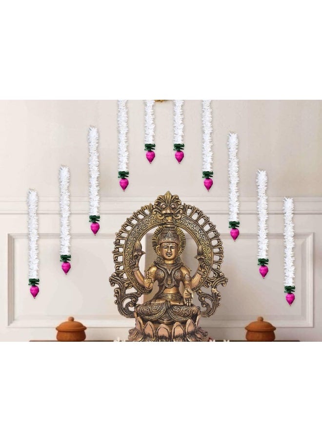 Generic - Jh Gallery Plastic Handmade Lotus Artificial Flower Gajra Wall And Door Hanging - Image 1