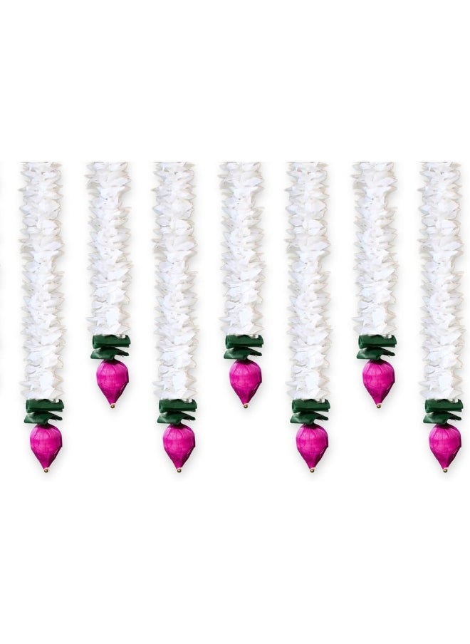 Generic - Jh Gallery Plastic Handmade Lotus Artificial Flower Gajra Wall And Door Hanging - Image 1