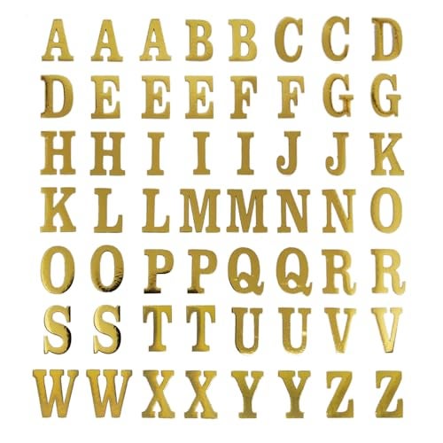 Comet Busters Self-Adhesive Uppercase Metallic Finish Alphabet Stickers for Art & Craft, Decorations, Projects, School Work (Gold) (Letter Size : 15 mm) (STR214) - Image 1