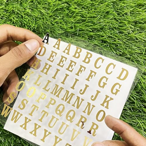 Comet Busters Self-Adhesive Uppercase Metallic Finish Alphabet Stickers for Art & Craft, Decorations, Projects, School Work (Gold) (Letter Size : 15 mm) (STR214) - Image 3