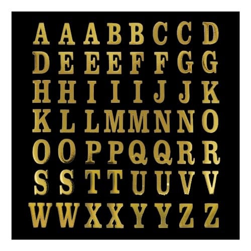 Comet Busters Self-Adhesive Uppercase Metallic Finish Alphabet Stickers for Art & Craft, Decorations, Projects, School Work (Gold) (Letter Size : 15 mm) (STR214) - Image 2
