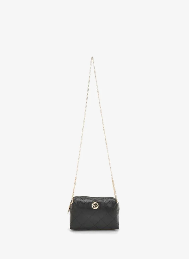سيليست Quilted Suede Crossbody Bag With Chain Strap