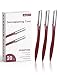 MoHern Multipurpose Eyebrow Face Razor 20 Pcs Dermaplane Razor Face Shaver for Women and Men Red - Image 2