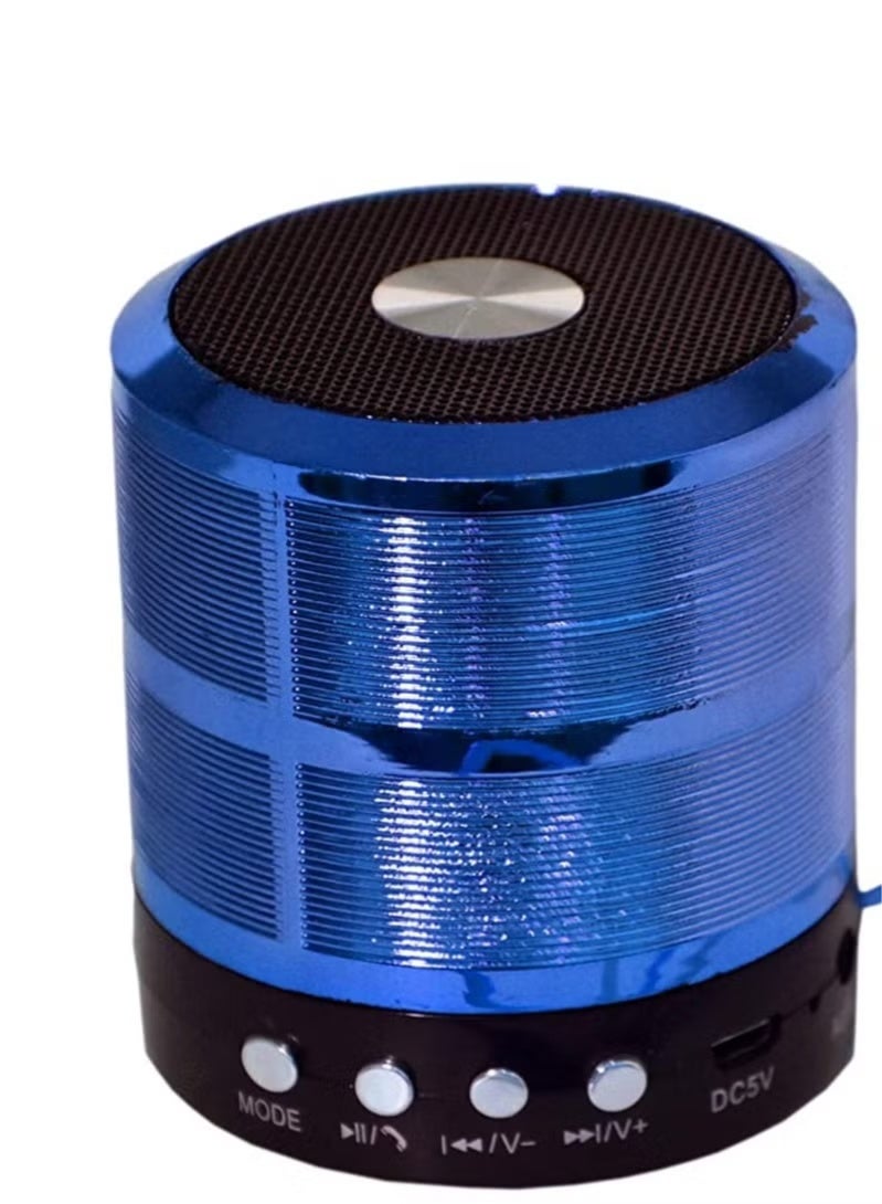 Mini Bluetooth Speaker WS-887 – Blue - Image 1