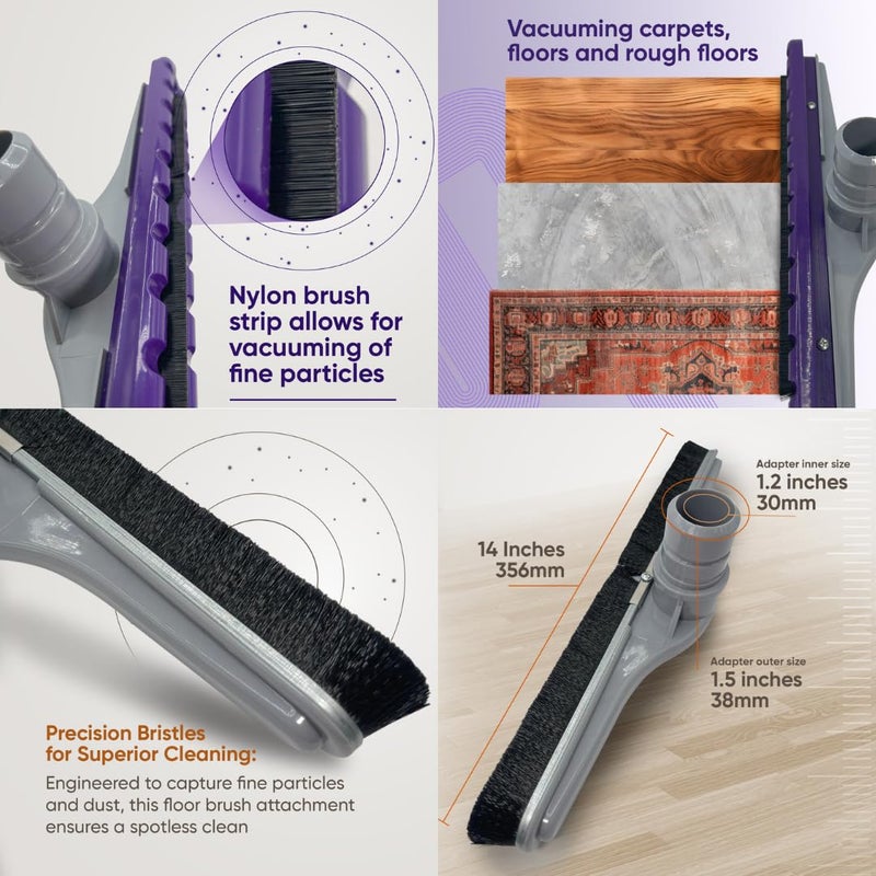 848 Store Replacement Wand+Floor+Carpet Brush. Compatible with ProTeam vacuum backpack and Hoover vacuum cleaner C2401-Commercial cleaner tool set for backpack systems; fits Super Coach Pro and Shoulder Vac Pro - Image 3