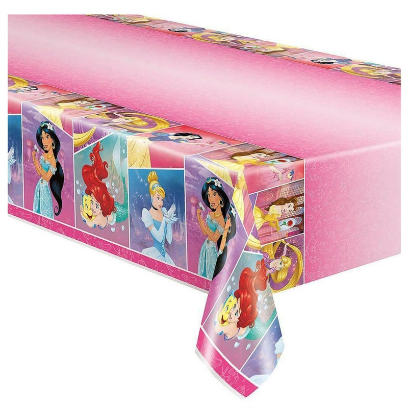Unique Plastic Disney Princess Table Cover 54" x 84", 1 Ct. - Image 1