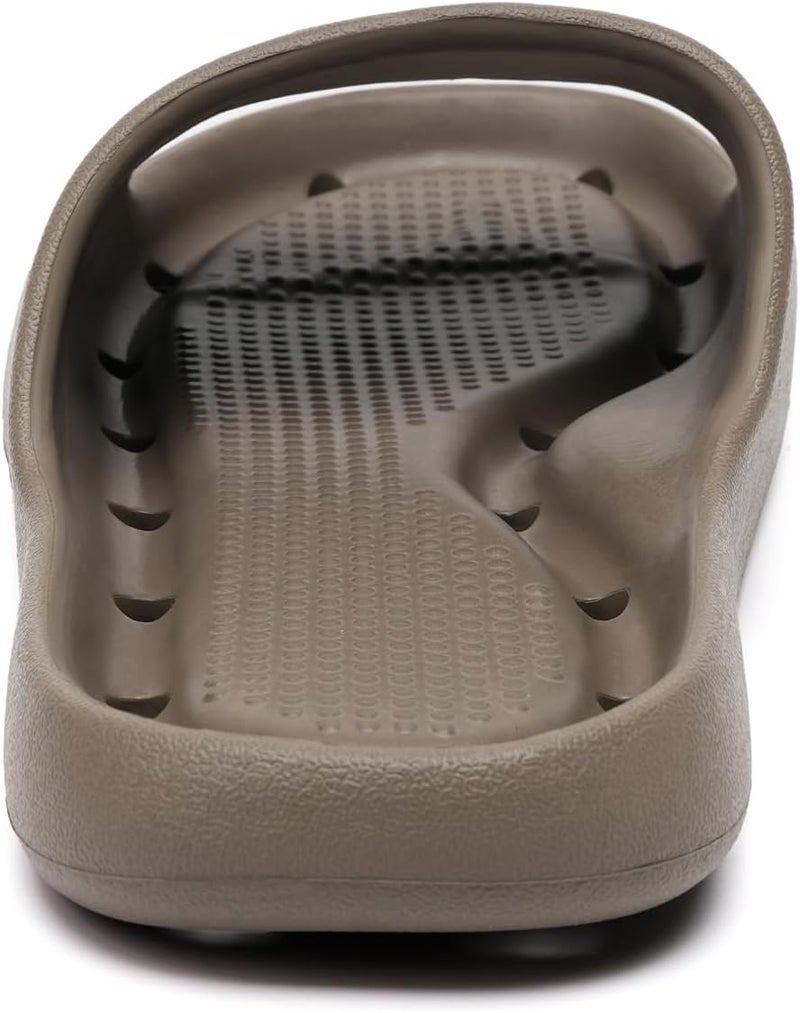 GETOEU Shower Shoes for Women and Men Massage Slide Sandals Soft Cushioned Anti-Slip Pool Slides Comfort Arch Support Quick Drying Shower Shoes with Drain Holes Bathroom Slides Slippers - Image 3
