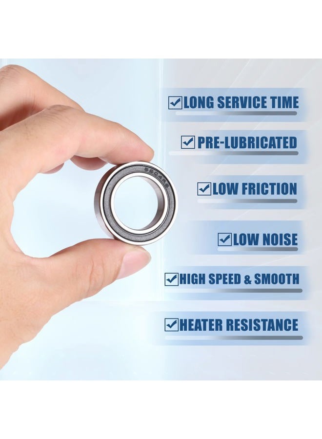 ACROPIX 6804-2RS Bearings Double Rubber Sealed Deep Groove Ball Bearings 20x32x7mm Silver Tone - Pack of 2 - Image 5
