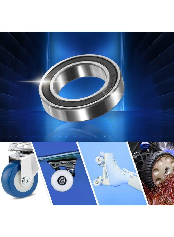 ACROPIX 6804-2RS Bearings Double Rubber Sealed Deep Groove Ball Bearings 20x32x7mm Silver Tone - Pack of 2 - Image 2